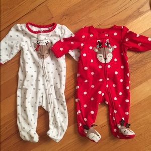 Newborn Girl Christmas pajamas/ Sleep ‘N Plays